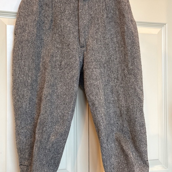 Vintage Woolrich Wool Nylon Gray Tweed Cuff Knickers Riding Pants Womens Size 10 - Picture 2 of 8